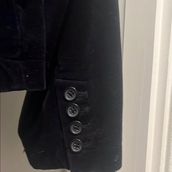 π Vintage J. Crew Velvet Blazer | Size S | Blue with Pink Lining | EUC - Picture 6 of 8